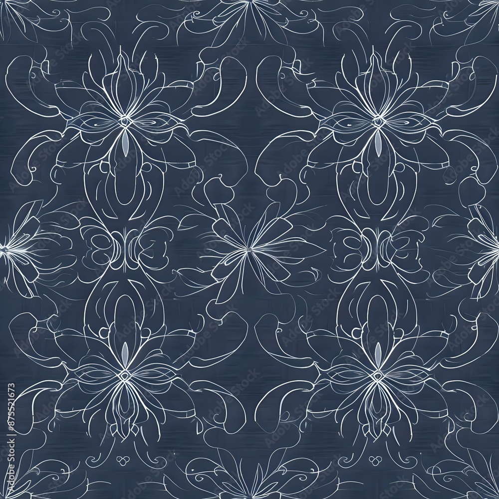 Intricate Floral Motif Grid Design in Nature-Inspired Style Intricate Floral Motif Grid Design in Nature-Inspired Style