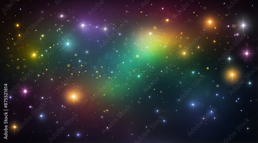 Obraz premium Wonderful Multi Color Star Field Background