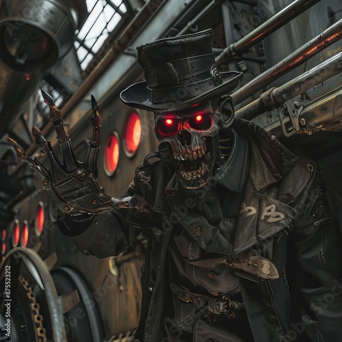 Zombie Train Driver with Claws by Locomotive  © Franz Rainer