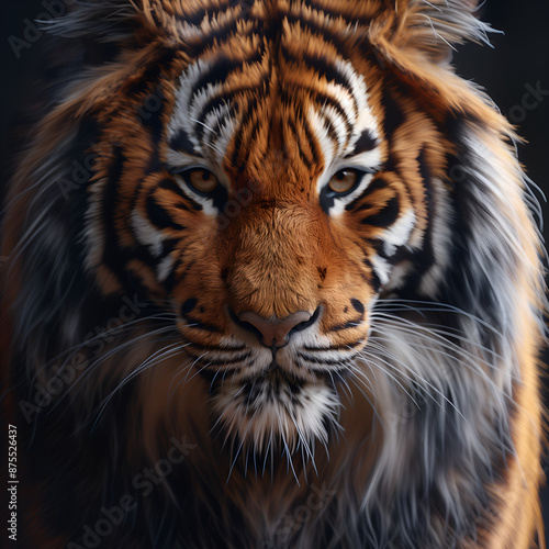 portrait of a tiger, tiger illustration