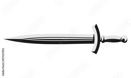 Vector silhouettes of flat-designed Arabian, pirate, and executioner swords isolated on a white background.
