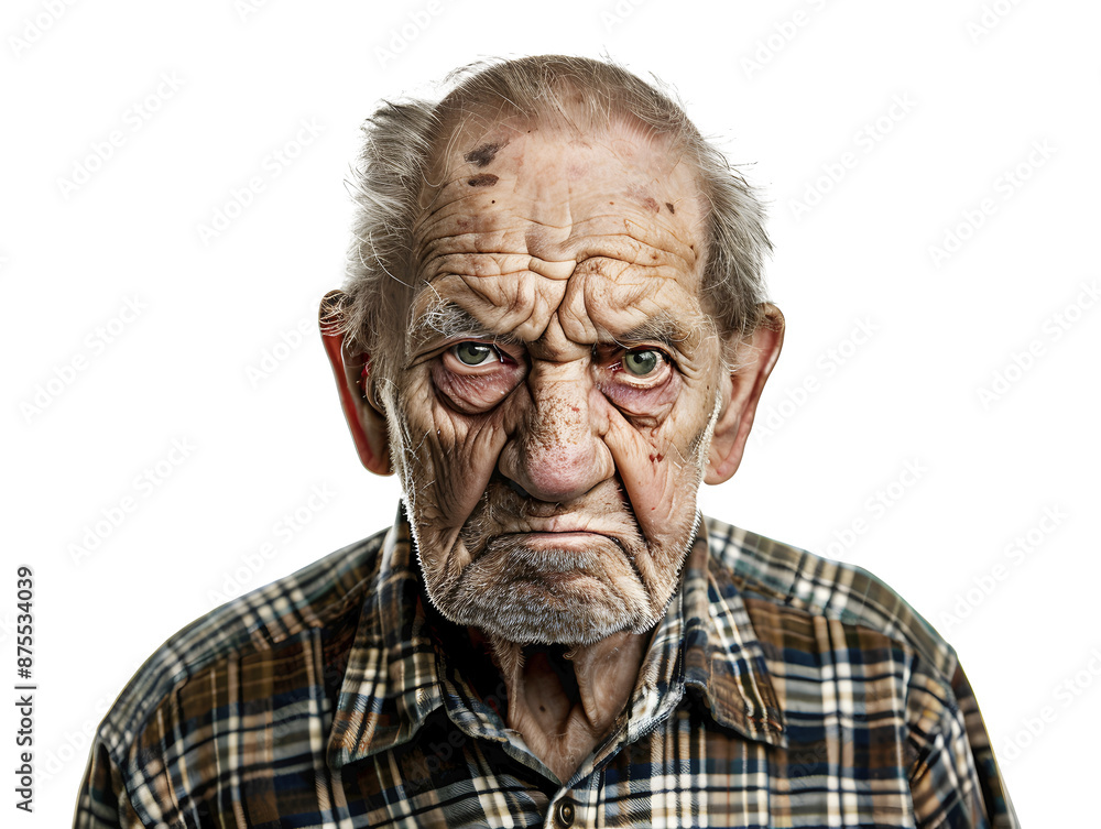 Portrait of an angry elderly man. Old people concept. Emotions concept. Portrait of an angry elderly man. Old people concept. Emotions concept.