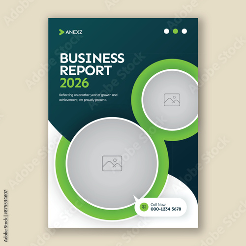 Brochure cover or annual report flyer for business agency