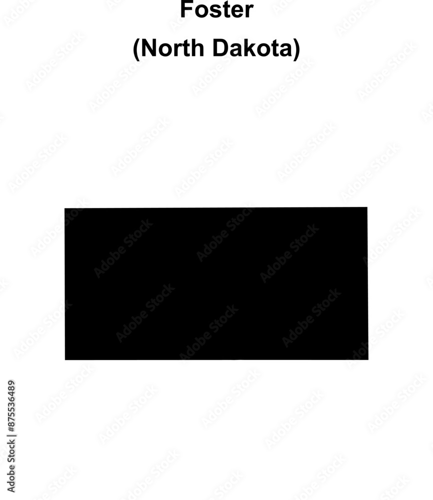 Foster County (North Dakota) blank outline map Foster County (North Dakota) blank outline map