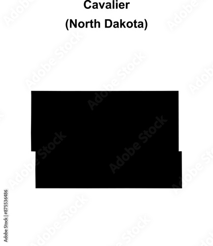 Cavalier County (North Dakota) blank outline map
