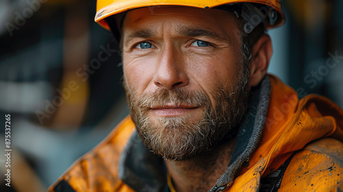 Handsome respectable man at work with close-up