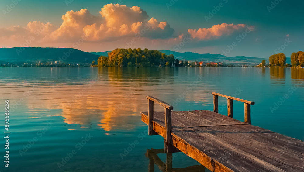 Obraz premium Stunning Lake Balaton Hungary destination