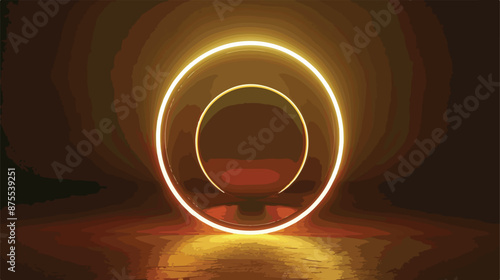 A golden sports circle or spherical ball with beautif