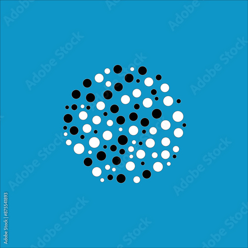 abstract background with circles in bubbles