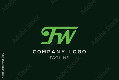 Initial F and W Logo Design with FW Signature Logo or Symbol for Wedding, and Business