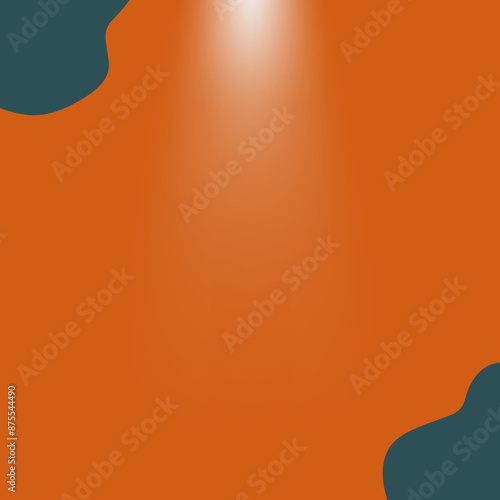 New minimalistic orange background for products add light drop from center top on product social media post adds