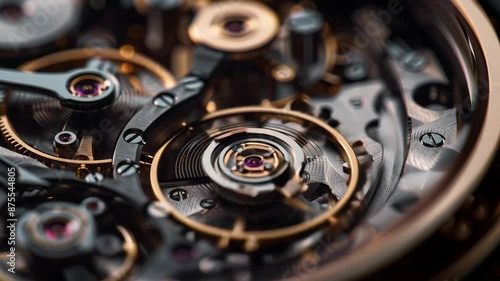 Wallpaper Mural Intricate close-up of a watch's inner gears and mechanisms Torontodigital.ca