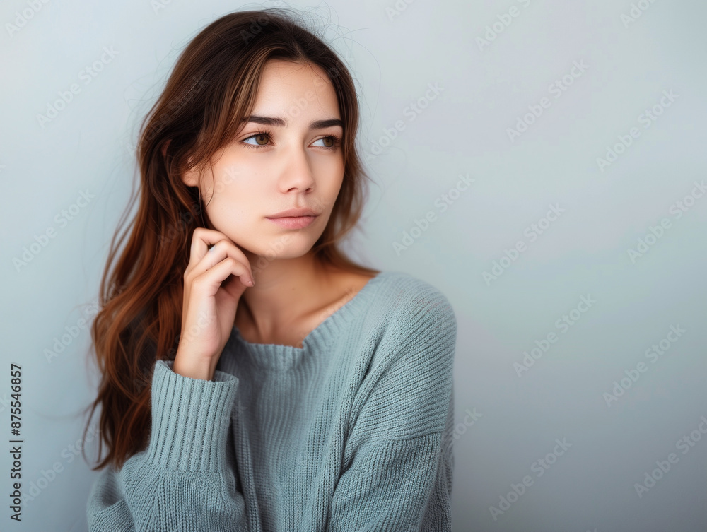 考える女性 考える女性