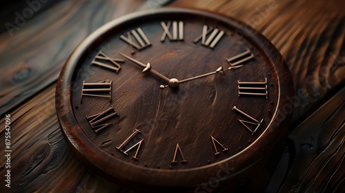 Wallpaper Mural  A close-up of an antique clock face with Roman numerals, showcasing the timeless beauty and intricate craftsmanship of vintage timepieces. Torontodigital.ca