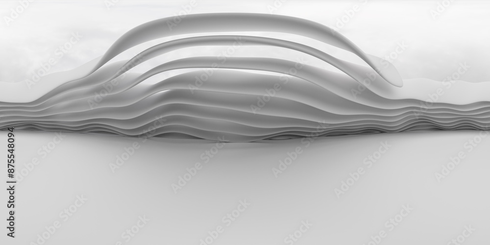 Obraz premium Abstract white fabric texture 360 panorama vr environment map