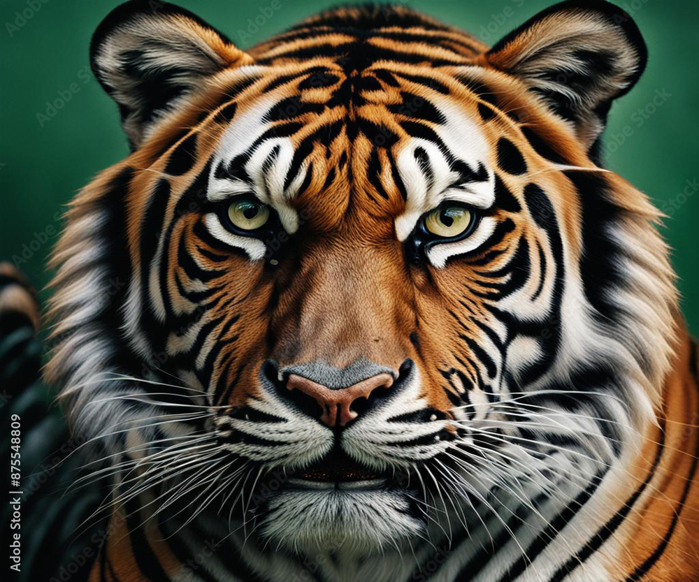 Portrait of a tiger closeup Portrait of a tiger closeup