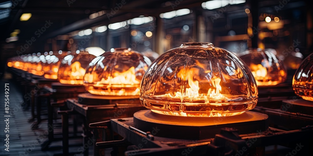 Glass Domes Displayed on Table Glass Domes Displayed on Table