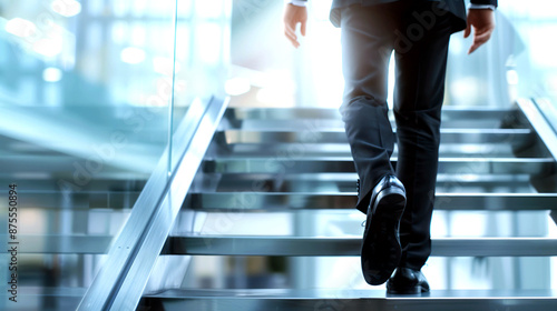 businessman climbing a staircase