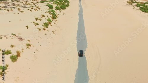 Aerial view of the Dune of Valdevaqueros in Spain