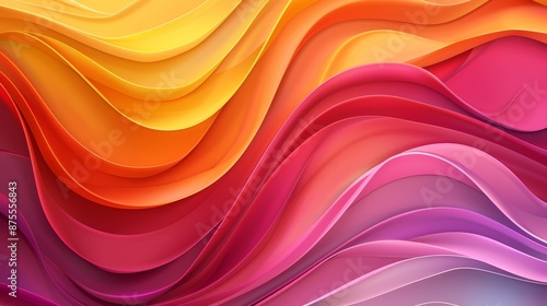 Create vibrant designs with this modern wavy background. Perfect for unique templates, cards, covers, and more. The vector illustration features a stunning color gradient.