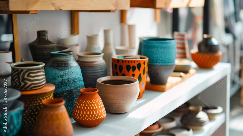 Handmade Pottery on Display Handmade Pottery on Display