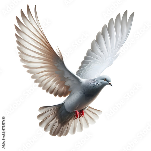 Dove Flying Isolated on transparent Background