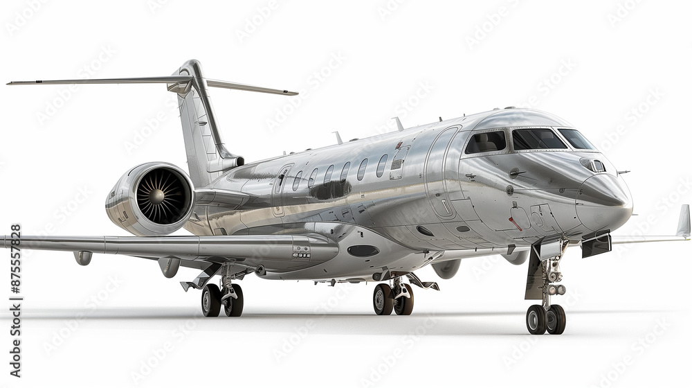 a close up of a private airplain under a studio light a close up of a private airplain under a studio light