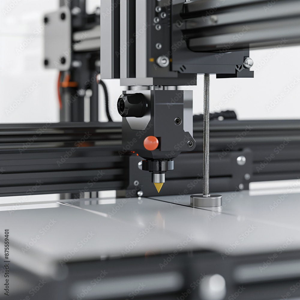 a close up of a 3d printer and its components