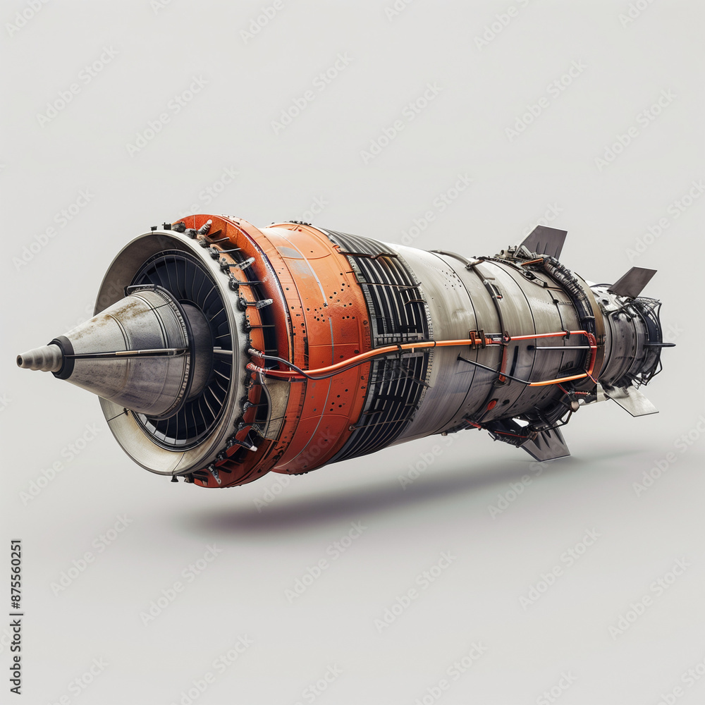 Close up of a jet engine without protection Close up of a jet engine without protection