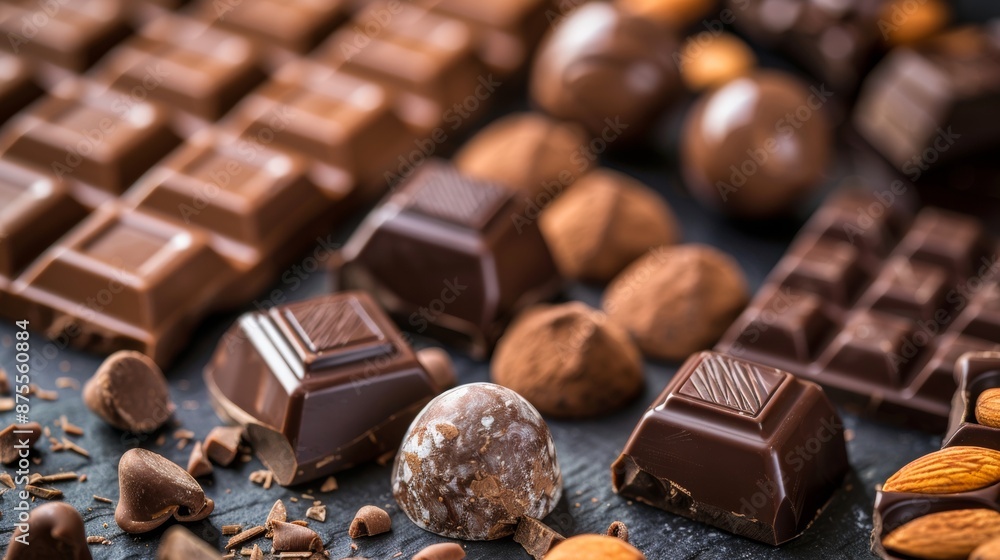 Assorted Chocolate Pieces and Truffles Assorted Chocolate Pieces and Truffles