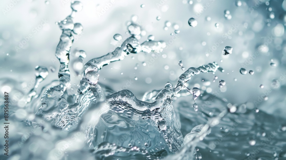 Close-up of Water Splash with Droplets Close-up of Water Splash with Droplets