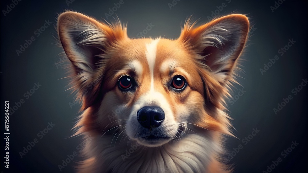 cute dog on an isolated background studio shot, Generative AI cute dog on an isolated background studio shot, Generative AI