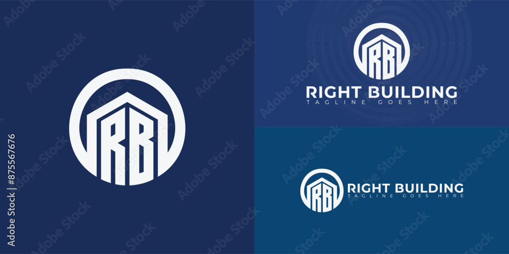 Abstract initial circle letter RB or BR logo in white color isolated on multiple background colors. The logo is suitable for real estate company logo vector design illustration inspiration templates. Abstract initial circle letter RB or BR logo in white color isolated on multiple background colors. The logo is suitable for real estate company logo vector design illustration inspiration templates.