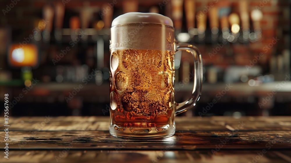 Mug of beer on wooden background Mug of beer on wooden background
