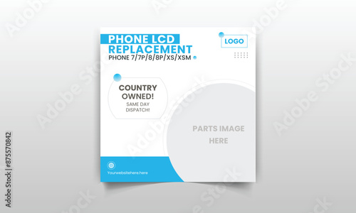 Modern phone listing, parts, Lcd poster cover banner ads design template for ebay store shop