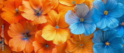 Wallpaper Mural Closeup of blooming hibiscus flower in vibrant colors Torontodigital.ca