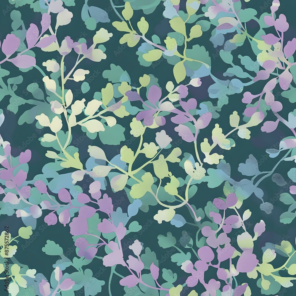 Nature-Inspired Botanical Illustration with Branches and Leaves Nature-Inspired Botanical Illustration with Branches and Leaves