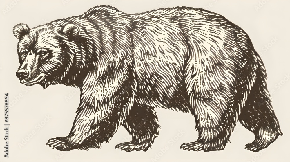 Obraz premium bear vector illustration