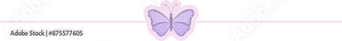 Butterfly divider cute text separator decorative border title header dividers