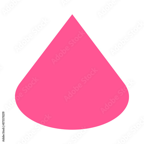 Red cone vector clip art illustration, basic 3d geometric shape isolated on white background, cuboids geometry shapes clipart, gambar kerucut bangun ruang tiga dimensi