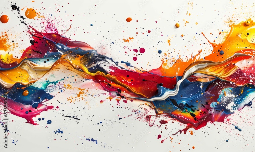 Bright abstract splashes on white Bright abstract splashes on white