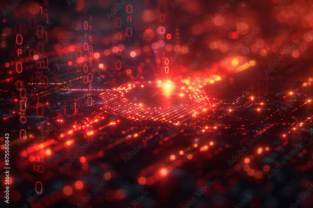 Abstract cyber security concept with key and binary code. Abstract cyber security concept with key and binary code.