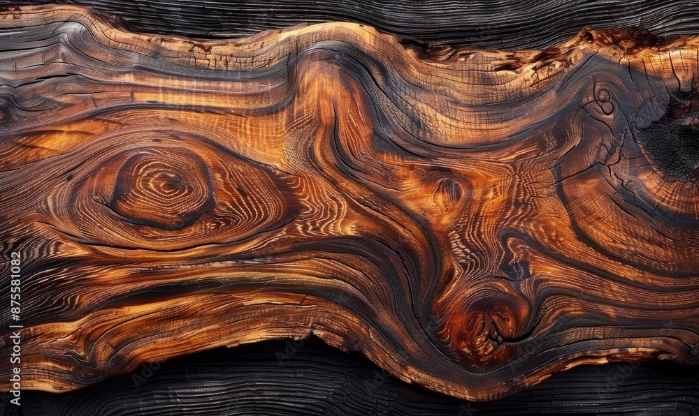 Dark birch wood surface with polish Dark birch wood surface with polish