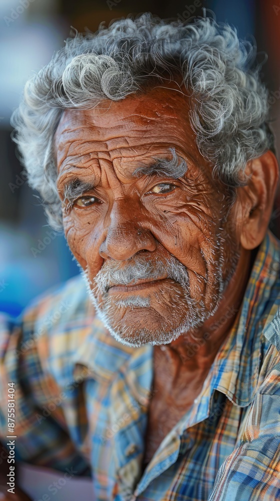Elderly Brazilian man with a relaxed expression Elderly Brazilian man with a relaxed expression