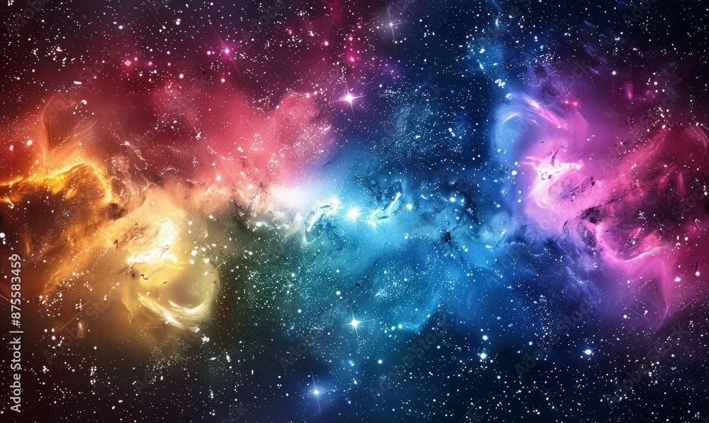 Naklejka premium Gradient galaxy stars background