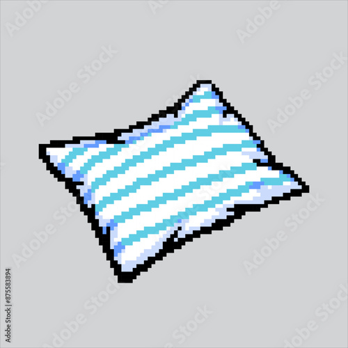 Pixel art illustration Pillow. Pixelated Pillow. Pillow pixelated for the pixel art game and icon for website and video game. old school retro.