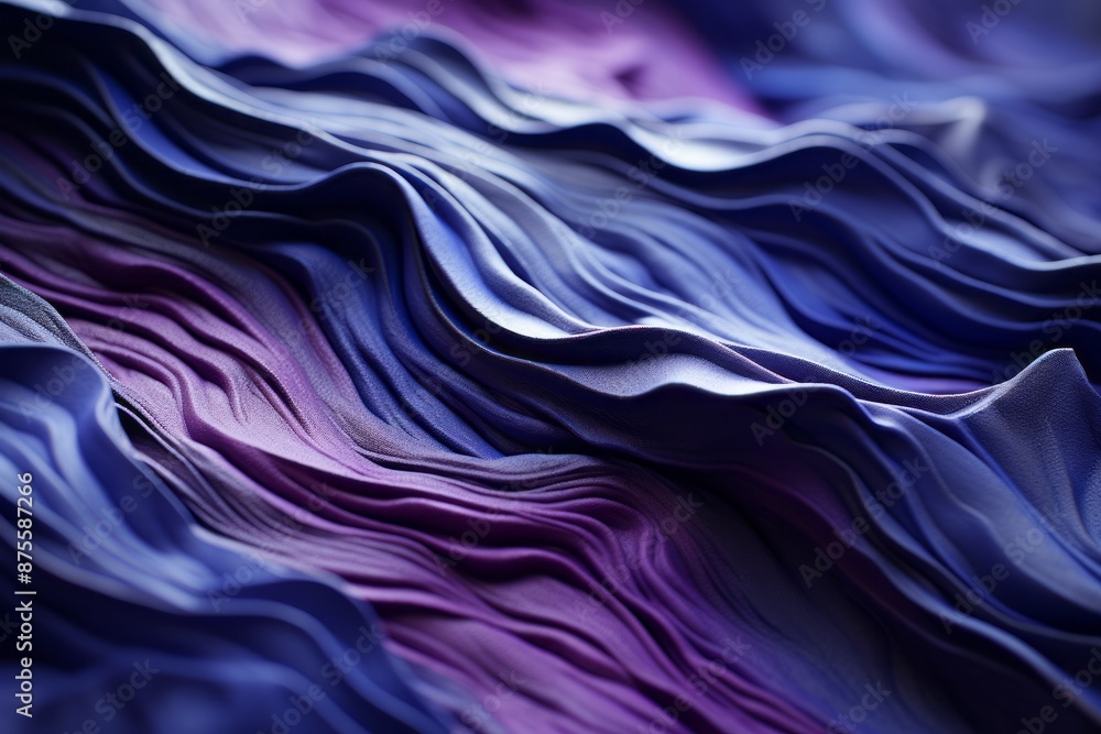 Obraz premium a close up view of purple and blue fabric