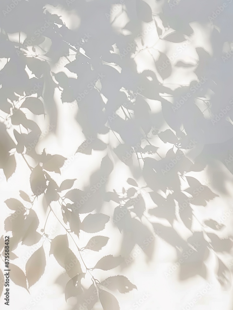 Leaf Shadows on White Surface. Leaf Shadows on White Surface.