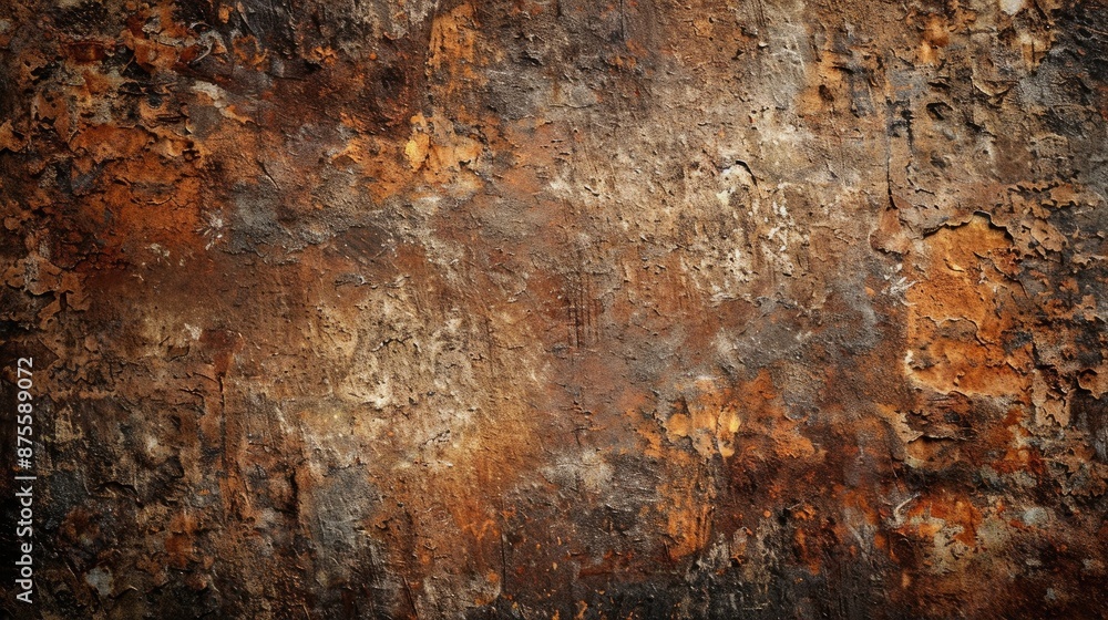 Obraz premium Rusty material texture for background with vignette effect