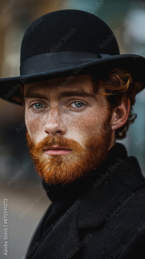 British man with a bowler hat, looking classic British man with a bowler hat, looking classic